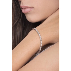 750 Weißgold Tennis Armband mit Brillanten 2