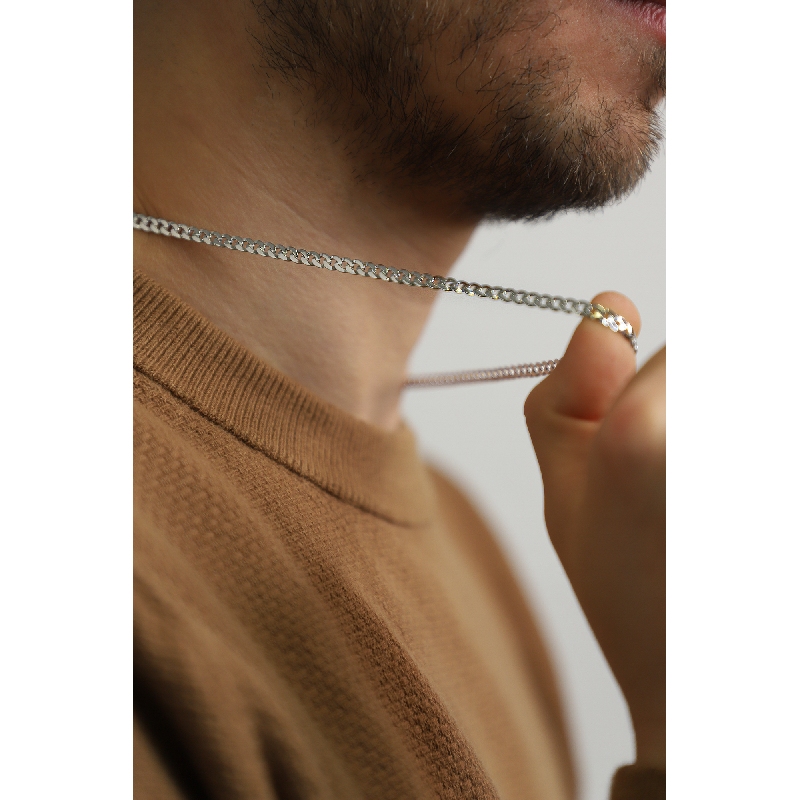 750er Weißgold Panzerkette Herren ohne Anhänger 750er Weißgold Panzerkette Herren ohne Anhänger