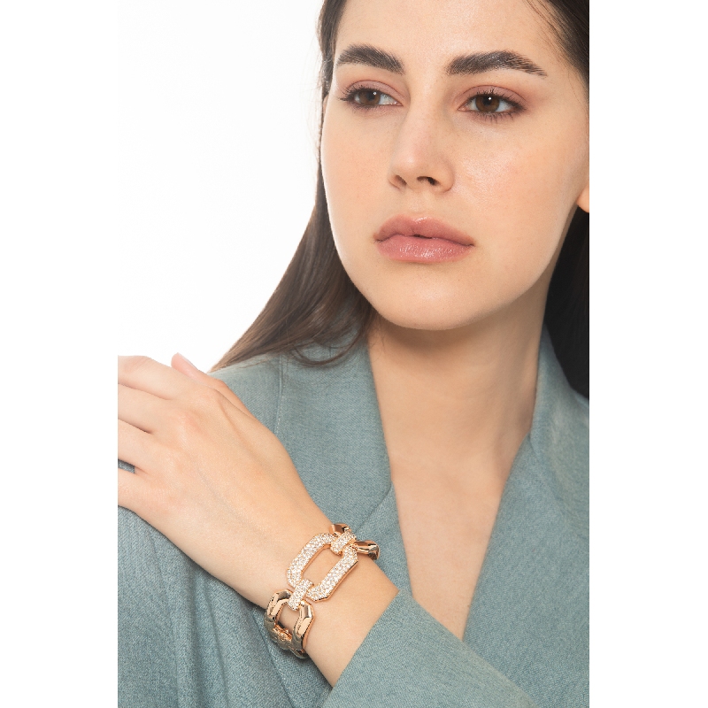 Armreif aus Roségold 18K mit Diamanten Armreif aus Roségold 18K mit Diamanten