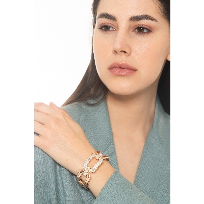Armreif aus Roségold 18K mit Diamanten