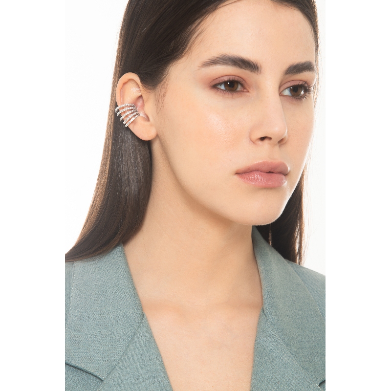 Damen Earcuff aus Weißgold 18k mit Brillanten Damen Earcuff aus Weißgold 18k mit Brillanten