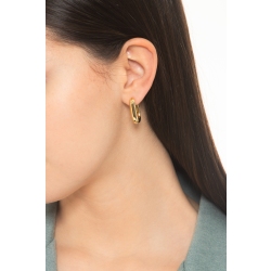 Rechteckige Creolen Gelbgold 18k 2