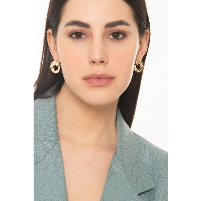 Gelbgold 750 ausgefallene Creolen 