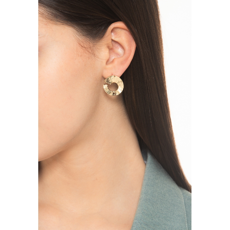 Gelbgold 750 ausgefallene Creolen 