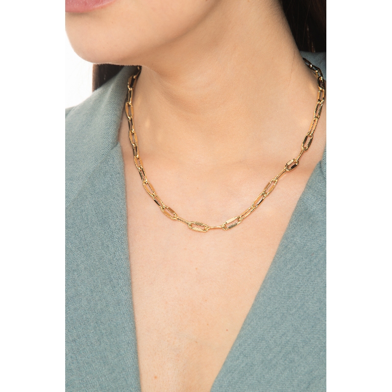 Gelbgold 750 Büroklammerkette 