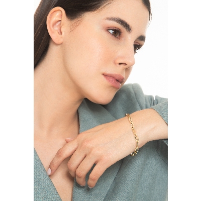 750er Gelbgold Kettenarmband 