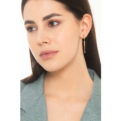 Ohrhänger aus Gelbgold mit Stäbchen