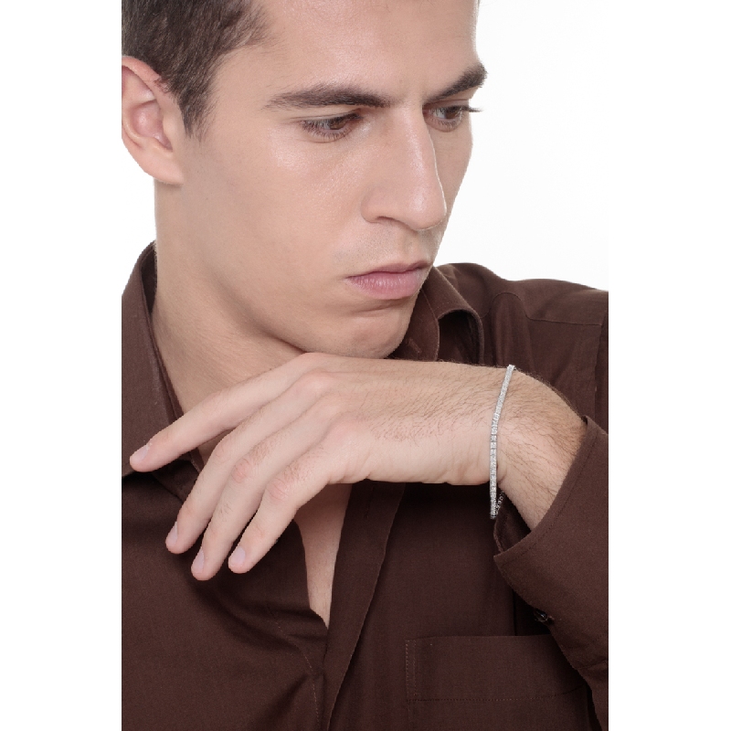 Tennisarmband aus Weißgold 750