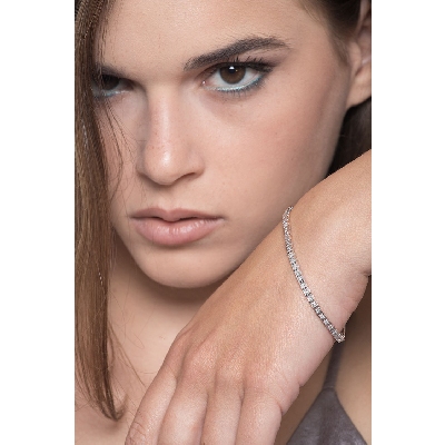 Tennisarmband aus Weißgold 750