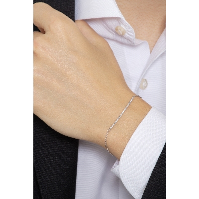Weißgold-Armband Herren mit Diamanten