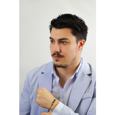 Herrenarmband Weißgold 18k mit schwarzen Diamanten