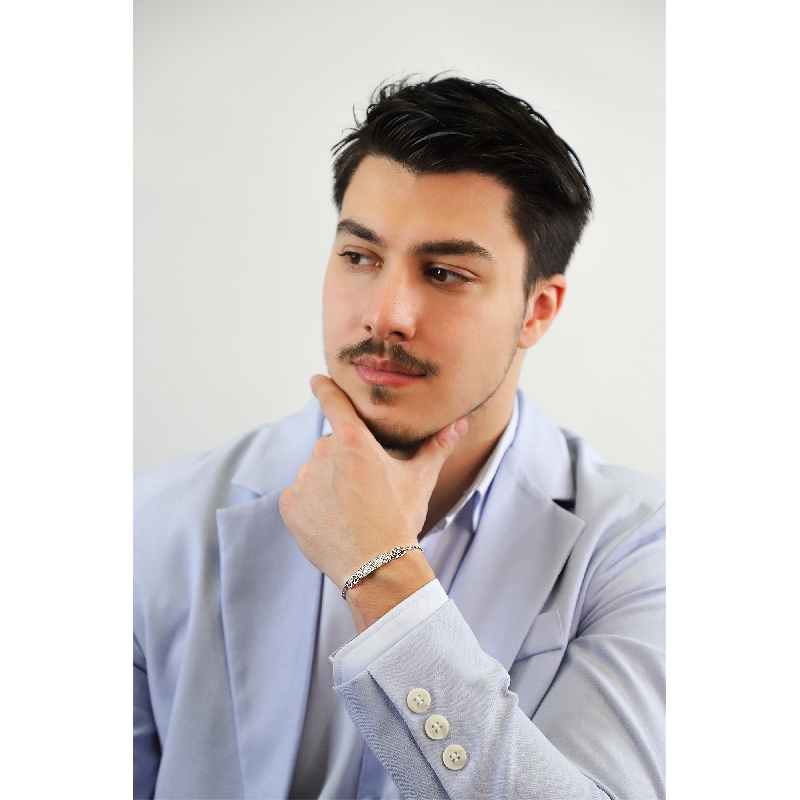 Diamant Armband Herren Weißgold 750