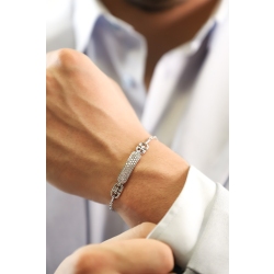 Diamant Armband Herren Weißgold 750 2