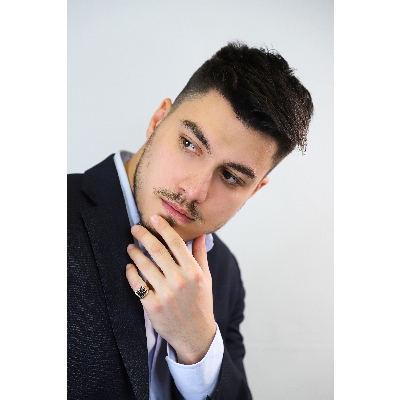 Roségold Siegelring Herren mit schwarzen Diamanten