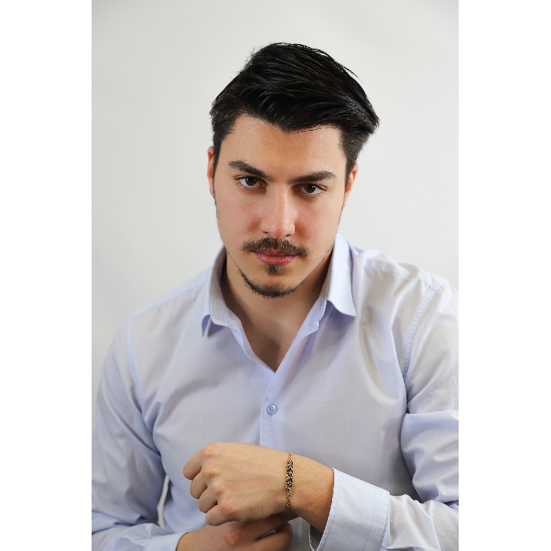 Herrenarmband aus 750er Roségold mit schwarzen Diamanten 