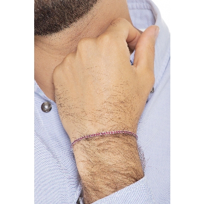 Tennisarmband Weißgold mit Rubinen 