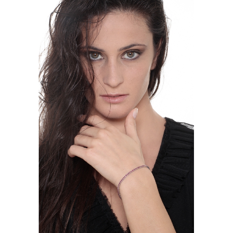 Tennisarmband Weißgold mit Rubinen 