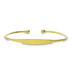 Armreif aus Gelbgold 750 mit Gravurplatte