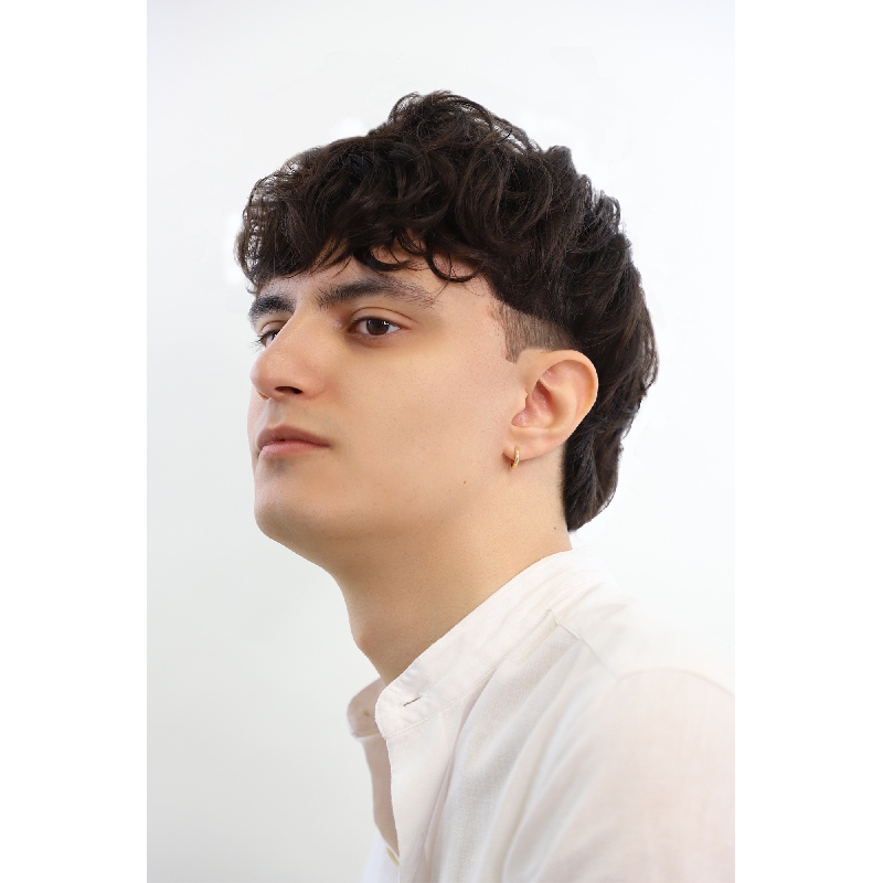 Einzelne Creole aus Gelbgold 18K