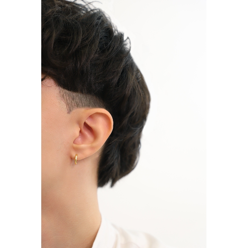 Einzelne Creole aus Gelbgold 18K