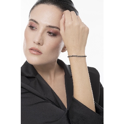 Tennis Armband Weißgold mit schwarzen Diamanten