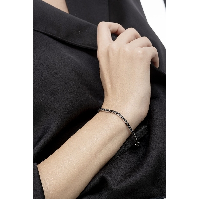 Tennis Armband Weißgold mit schwarzen Diamanten
