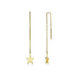 Ohrhänger mit Stern aus 18K Gelbgold