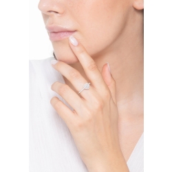 Ring mit Diamant Herzschliff 0.50kt GIA aus Weißgold 18K 2