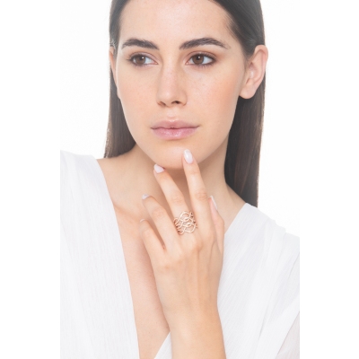 Bandring aus Roségold 18K mit Diamanten 