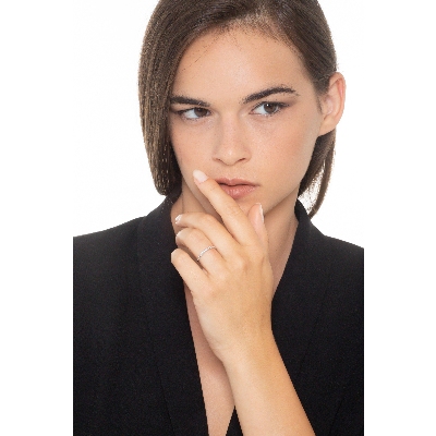 Ring Weißgold mit 17 Diamanten 