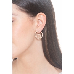 Creolen aus Roségold 18k mit Diamanten  2