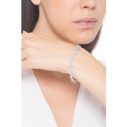 Weißgold 18k Damenarmband mit blattförmigen Diamanten  2