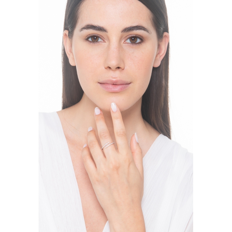 Designer Ring TOI ET MOI aus Weißgold 18K mit Brillanten Designer Ring TOI ET MOI aus Weißgold 18K mit Brillanten