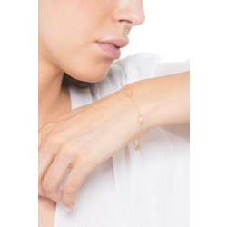 750er Gelbgold Armband mit Kugeln Marquiseschliff 2