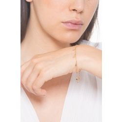 Gelbgold 750 Armband mit Sternen und einem Glöckchen  2