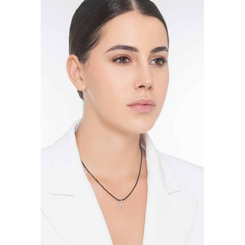 Anhänger Buchstabe A Weißgold 18K