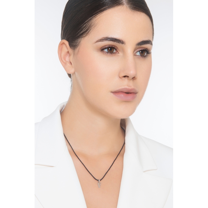 Anhänger Buchstabe F Weißgold 18K