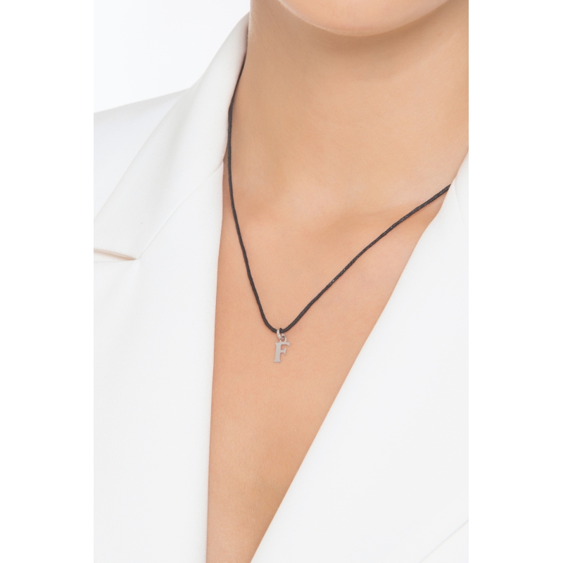 Anhänger Buchstabe F Weißgold 18K