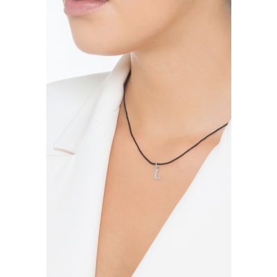 Anhänger Buchstabe L Weißgold 18K