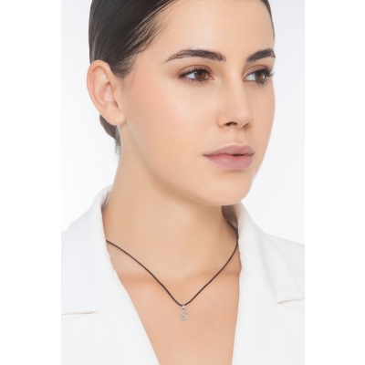 Buchstaben Anhänger S aus Weißgold 18K