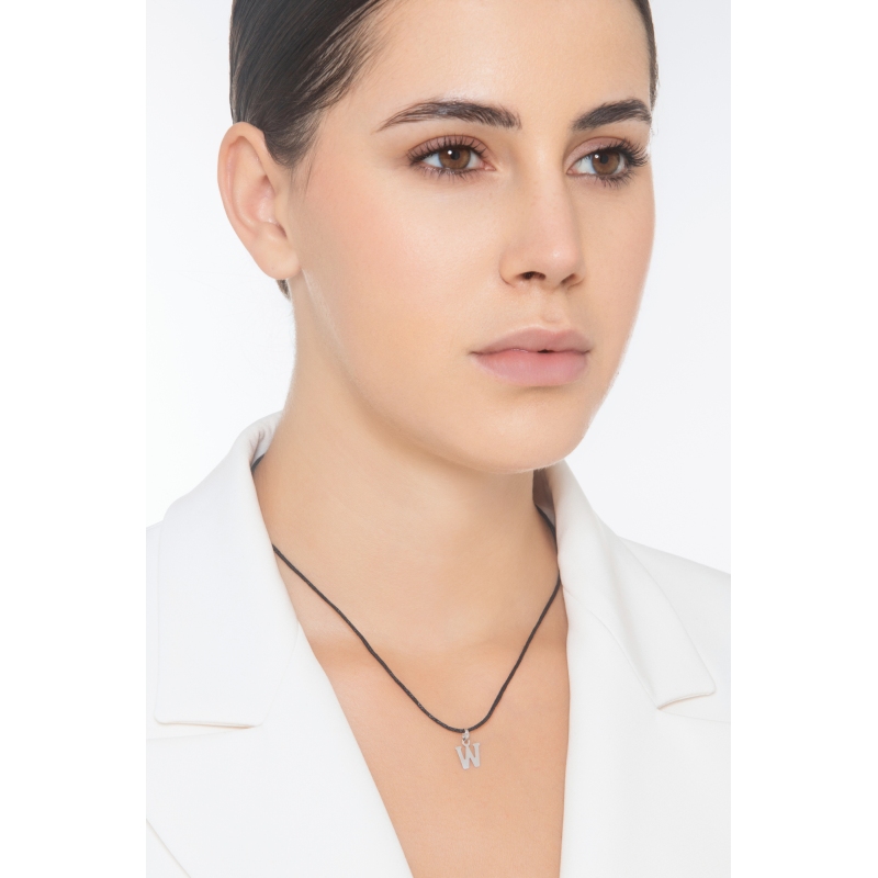 Anhänger Buchstabe W Weißgold 18K 