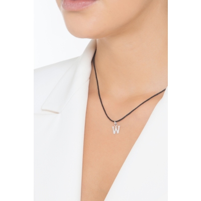 Anhänger Buchstabe W Weißgold 18K 