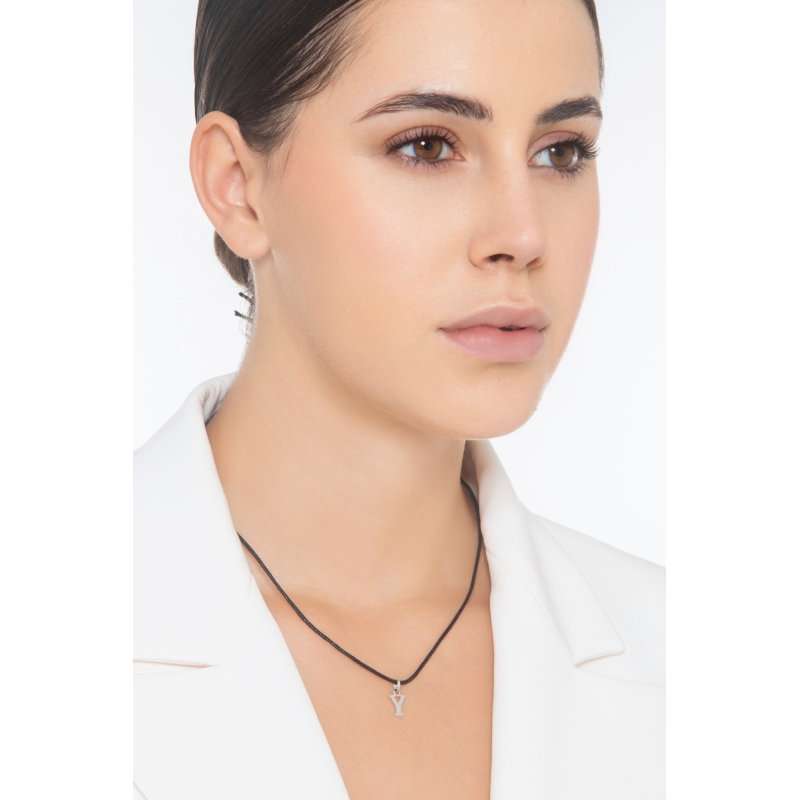 Anhänger Buchstabe Y Weißgold 18K  Anhänger Buchstabe Y Weißgold 18K