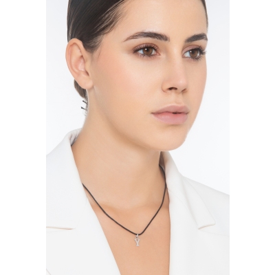 Anhänger Buchstabe Y Weißgold 18K 