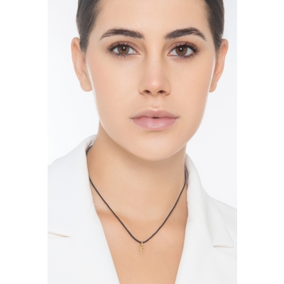 Buchstaben Anhänger F aus Gelbgold 18K