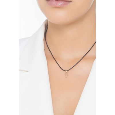 Buchstaben Anhänger F aus Gelbgold 18K