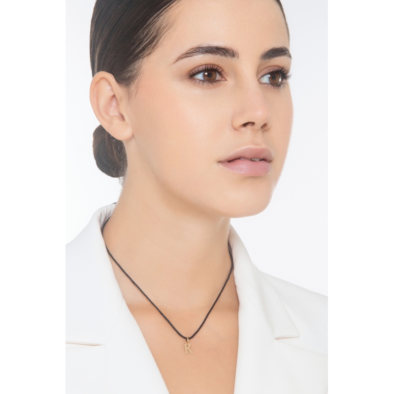 Buchstaben Anhänger K aus Gelbgold 18K