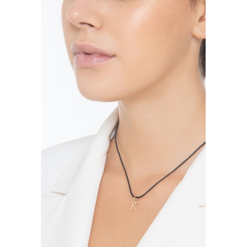 Buchstaben Anhänger K aus Gelbgold 18K