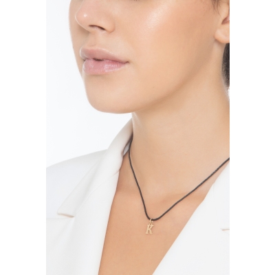 Buchstaben Anhänger K aus Gelbgold 18K