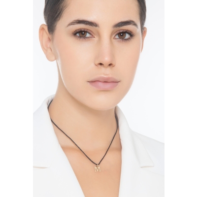 Buchstaben Anhänger M Gelbgold 18K